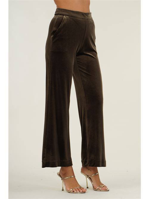 Pantalone in velluto liscio Il The' Delle 5 | LAURO 66TESTA DI MORO